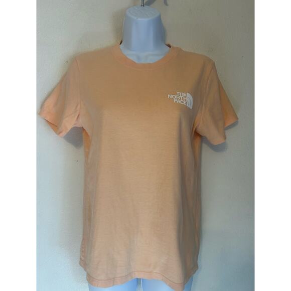 The North Face Woman's Size Medium Orange T-Shirt W/ Print on back side - Picture 1 of 7